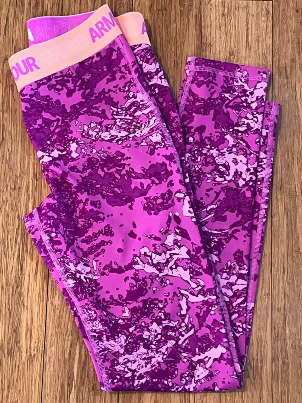 Under Armour Leggings size youth large NWT purple orange